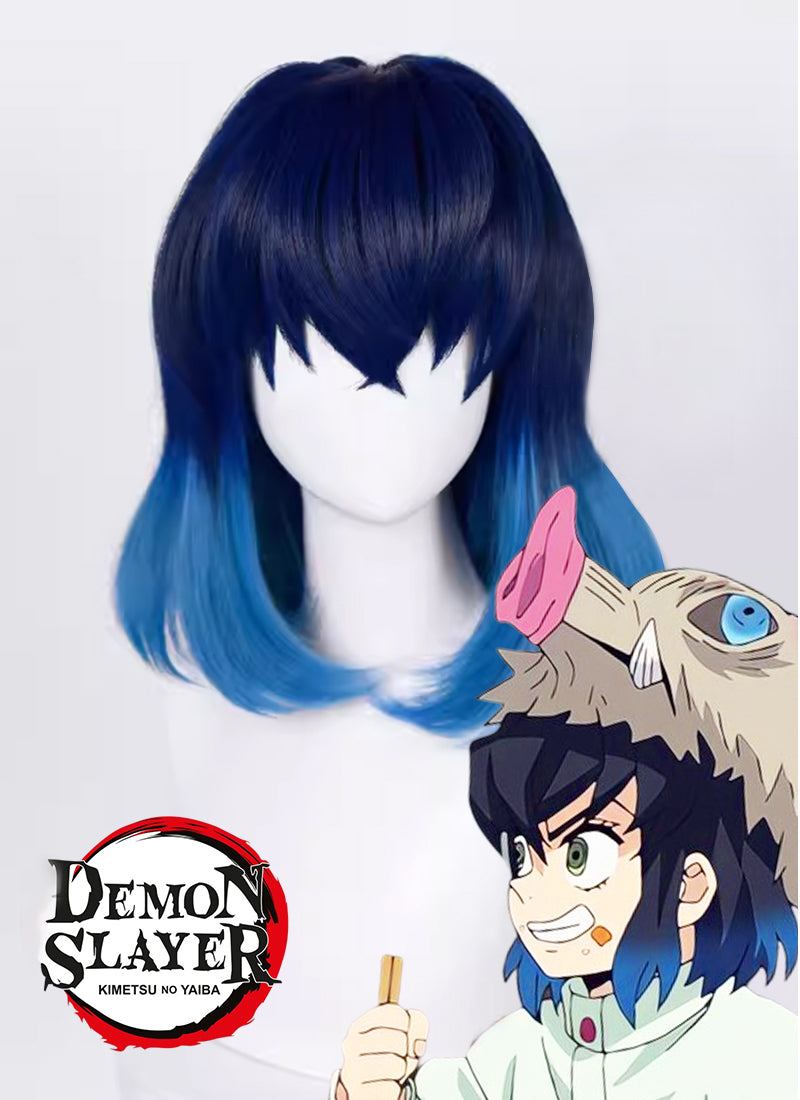 Demon Slayer: Kimetsu no Yaiba Hashibira Inosuke Medium Blue Ombre Cos