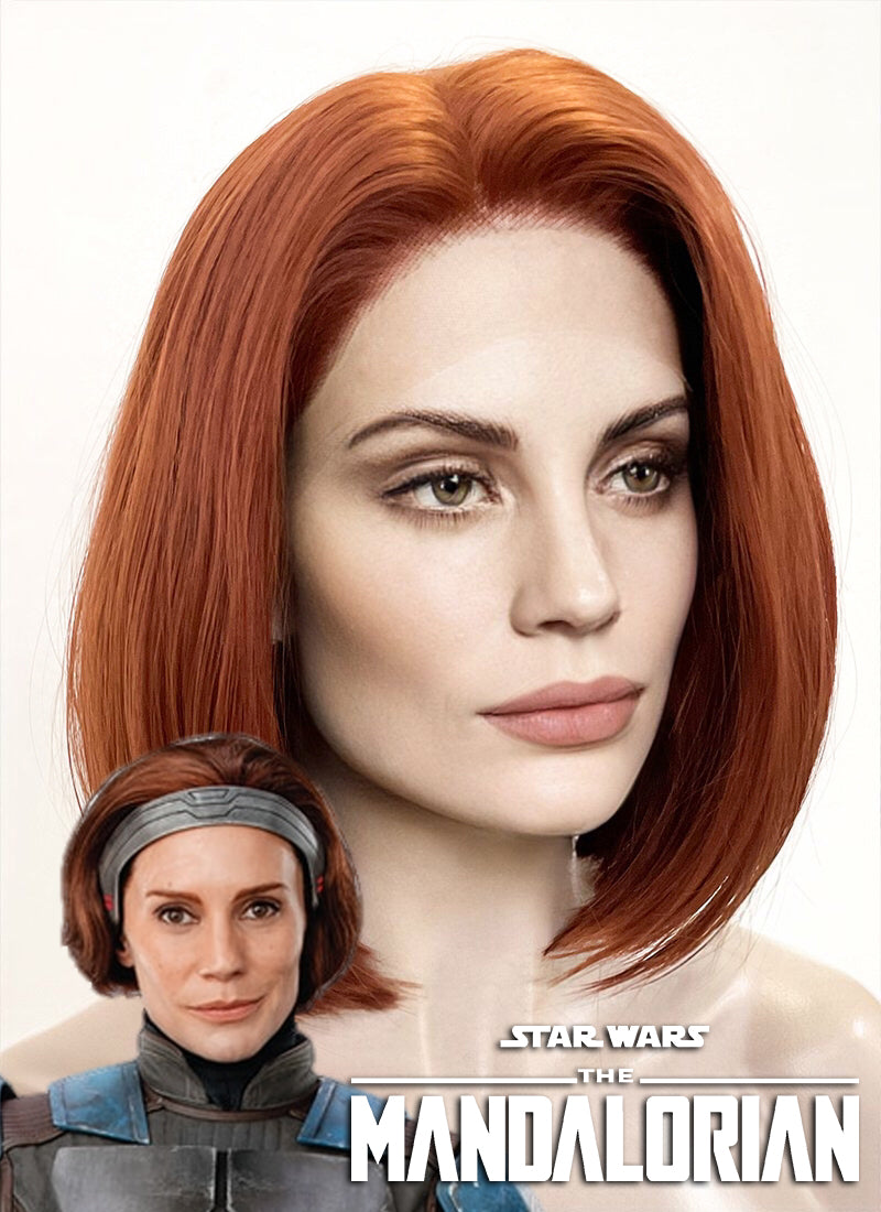 Star Wars The Mandalorian Bo Katan Kryze Bob Auburn Lace Front Synthetic Wig LFK5541