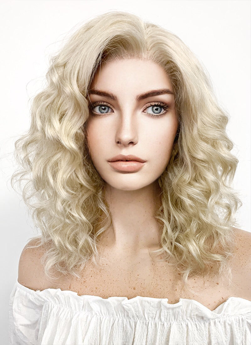 Curly blonde outlet synthetic wig