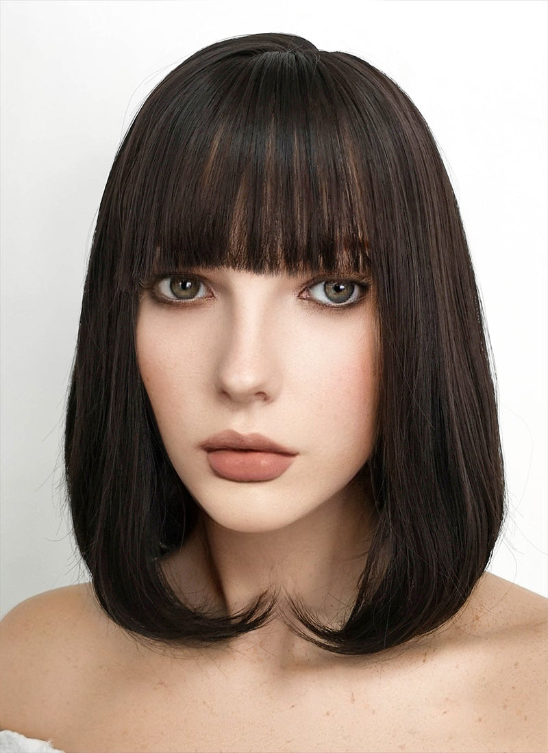 Medium Straight Brunette Bob Cosplay Wig NS077