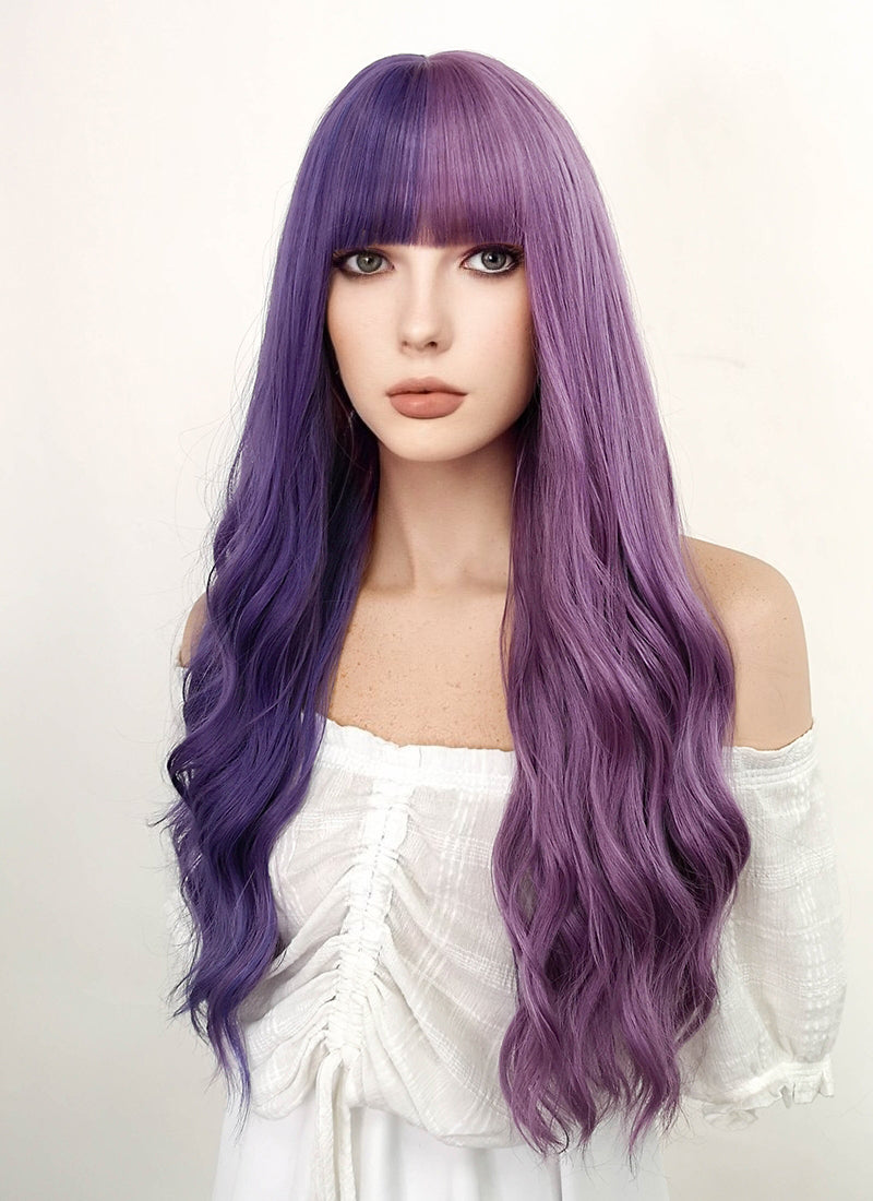 Long Wavy Two Tone Purple Cosplay Wig NS202 CosplayBuzz