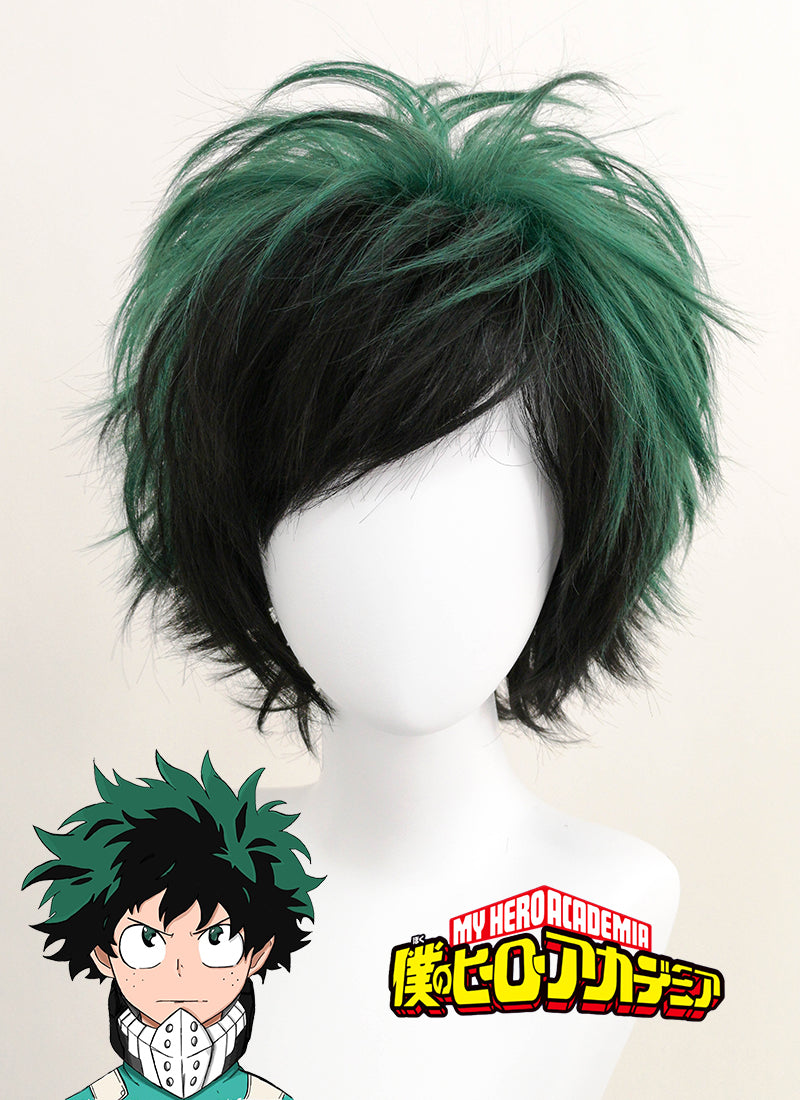 My Hero Academia Midoriya Izuku Short Mixed Green Anime Cosplay