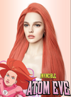 Invincible Atom Eve Straight Yaki Ginger Lace Front Synthetic Wig LN6028A