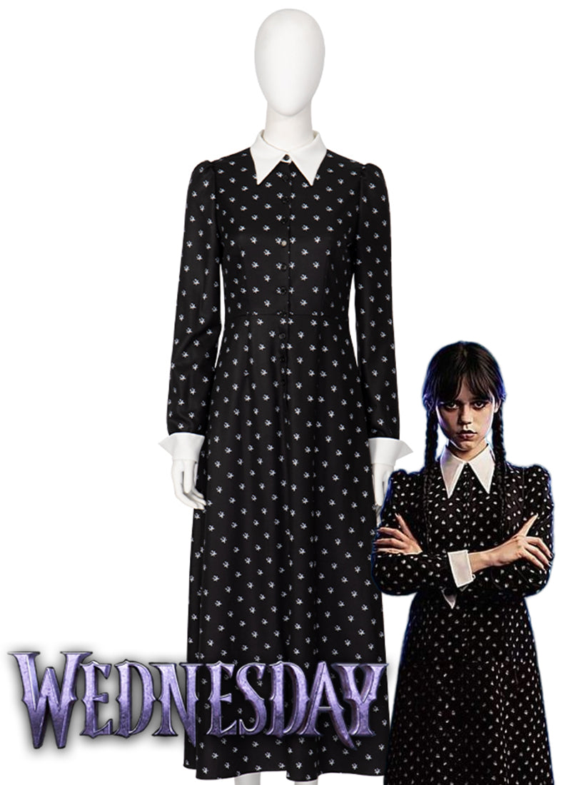 Wednesday Addams Cosplay Costume Dress CS797