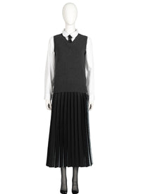 Wednesday Addams Nevermore Academy School Uniform Cosplay Costume Outfit Full Set CS798