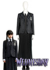 Wednesday Addams Nevermore Academy School Uniform Cosplay Costume Outfit Full Set CS798