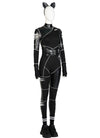 The Addams Family Wednesday Addams Leather Jumpsuit Cosplay Costume Outfit Full Set CS800