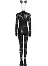 The Addams Family Wednesday Addams Leather Jumpsuit Cosplay Costume Outfit Full Set CS800