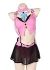 Final Fantasy Aerith Gainsborough Anime Cosplay Costume Pink Bikini Skirt Swimwear Outfits CS804