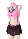 Final Fantasy Aerith Gainsborough Anime Cosplay Costume Pink Bikini Skirt Swimwear Outfits CS804