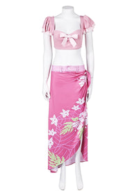 Final Fantasy Aerith Gainsborough Anime Cosplay Costume Beach Skirt CS805