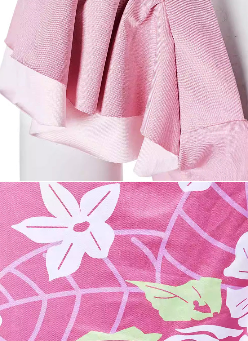 Final Fantasy Aerith Gainsborough Anime Cosplay Costume Beach Skirt CS805