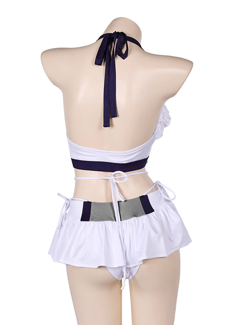 Final Fantasy Tifa Lockhart Anime Cosplay Costume Bikini Skirt Swimwear Outfits CS806