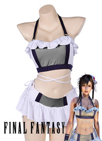 Final Fantasy Tifa Lockhart Anime Cosplay Costume Bikini Skirt Swimwear Outfits CS806