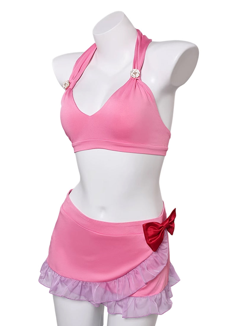 Final Fantasy Aerith Gainsborough Anime Cosplay Costume Skirt Swimwear Outfits CS807