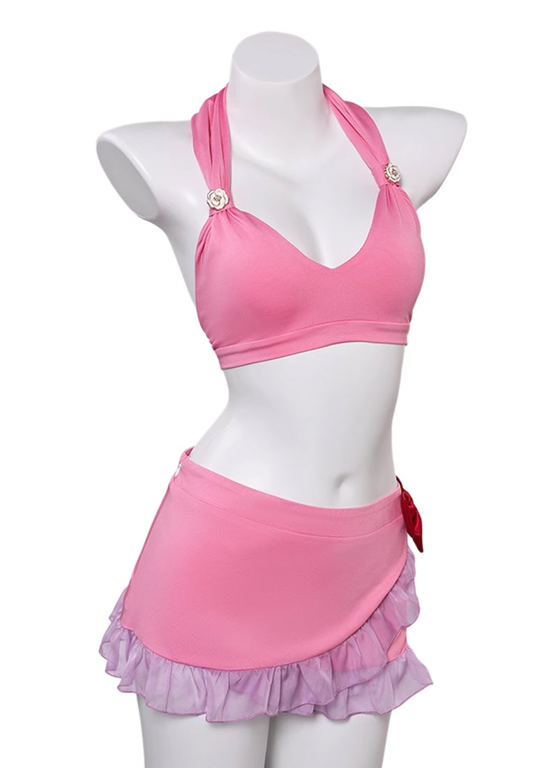 Final Fantasy Aerith Gainsborough Anime Cosplay Costume Skirt Swimwear Outfits CS807