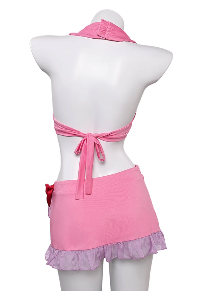 Final Fantasy Aerith Gainsborough Anime Cosplay Costume Skirt Swimwear Outfits CS807