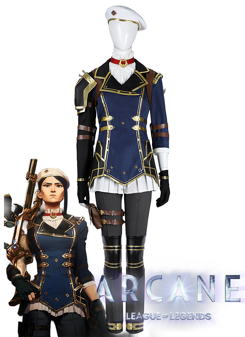 Arcane: League of Legends LOL Caitlyn Kiramman Cosplay Costume Outfit Full Set CS811