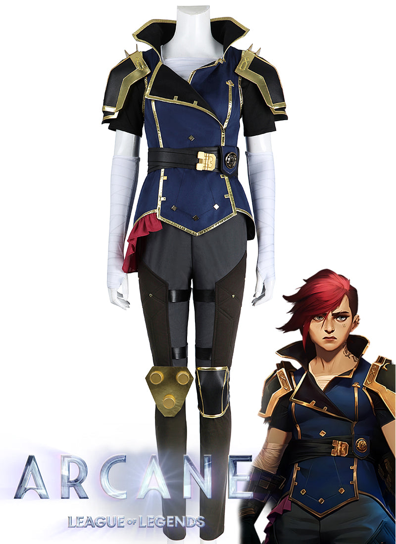 Arcane: League of Legends LOL Vi Cosplay Costume Outfit Full Set CS812