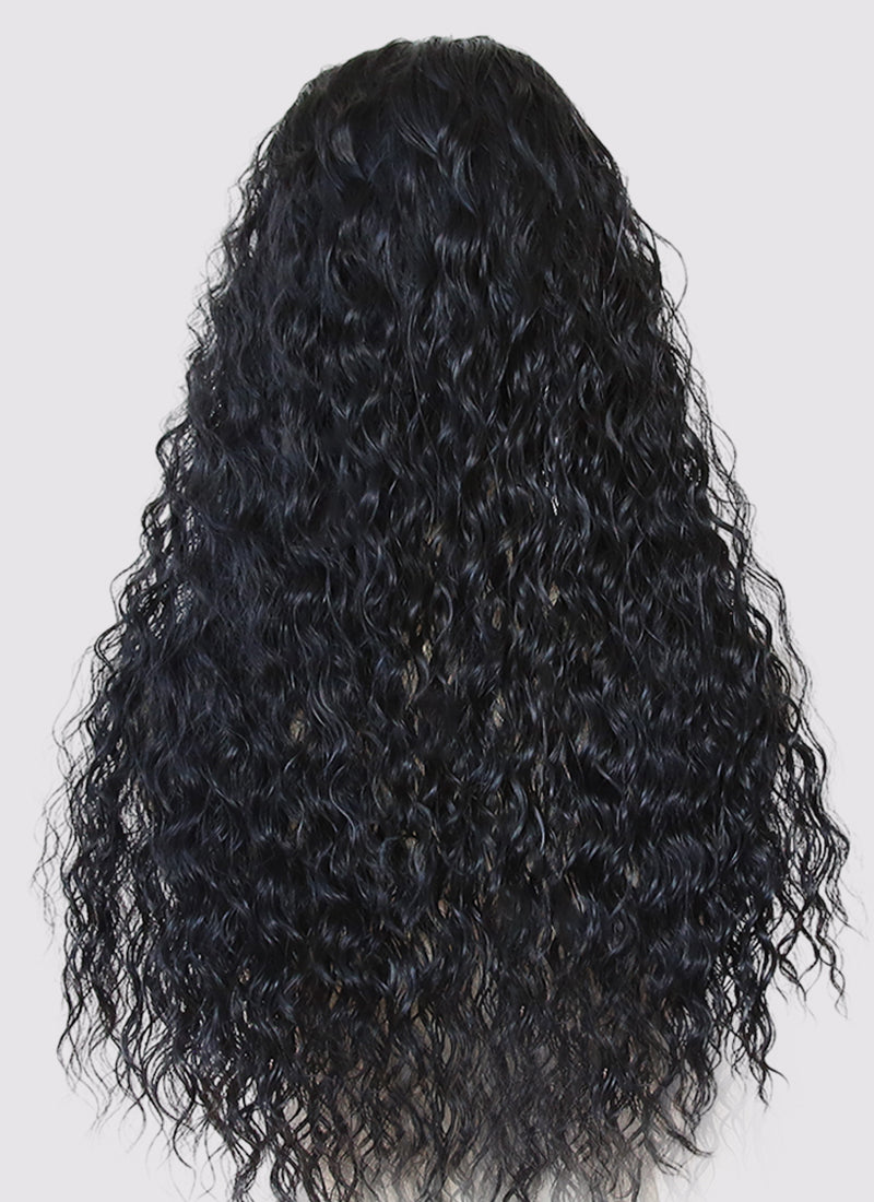 Disney Moana Curly Black Lace Front Synthetic Wig LF3358