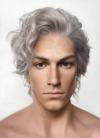 Baldur's Gate 3 Astarion Grey Lace Front Synthetic Men's Wig LF6033