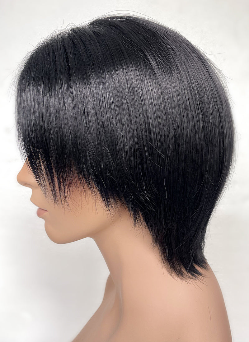 Resident Evil Ada Wong Straight Bob Jet Black Lace Front Synthetic Wig LF6038