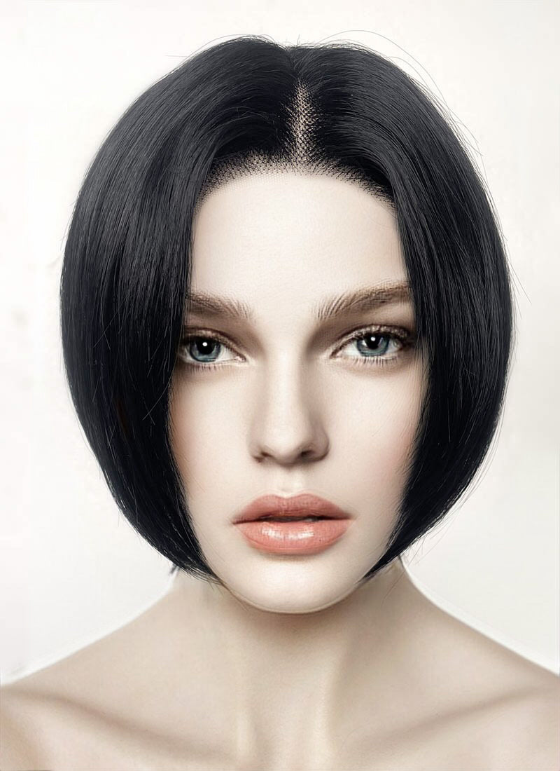 Nana Straight Bob Jet Black Lace Front Synthetic Wig LF6040