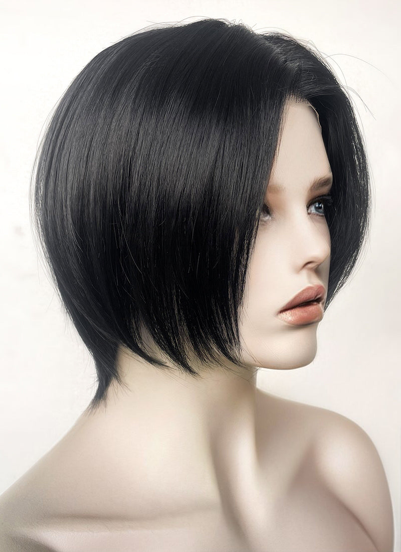 Nana Straight Bob Jet Black Lace Front Synthetic Wig LF6040