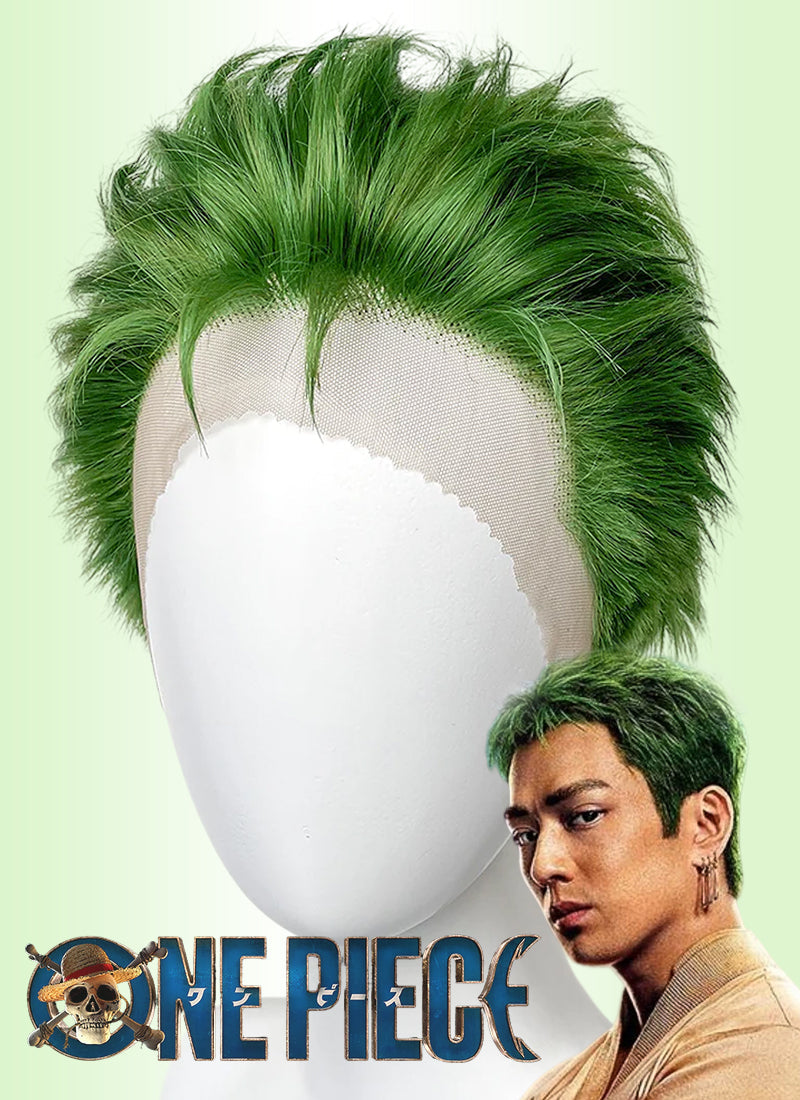 One Piece Roronoa Zoro Green Lace Front Synthetic Men's Wig LF6044