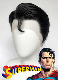 DC Superman Jet Black Lace Front Synthetic Men's Wig LF6062