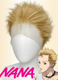 Nana Nobuo Terashima Wavy Blonde Lace Front Synthetic Men's Wig LF6076