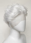 Short White Lace Front Synthetic Hair Men's Wig LF6077