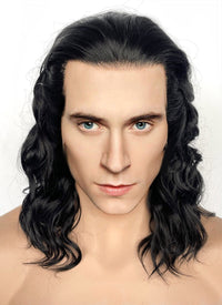 Marvel Loki Wavy Black Lace Front Synthetic Men's Wig LFK5554