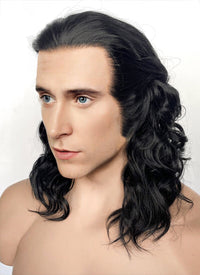 Marvel Loki Wavy Black Lace Front Synthetic Men's Wig LFK5554