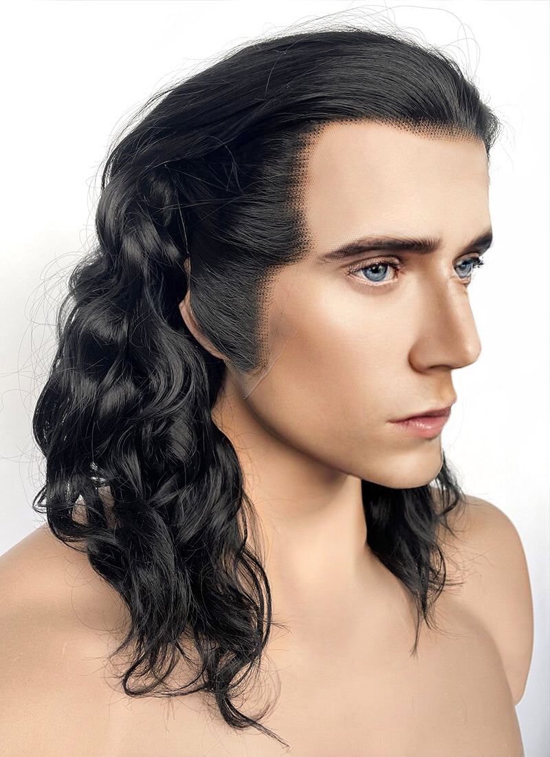 Marvel Loki Wavy Black Lace Front Synthetic Men's Wig LFK5554