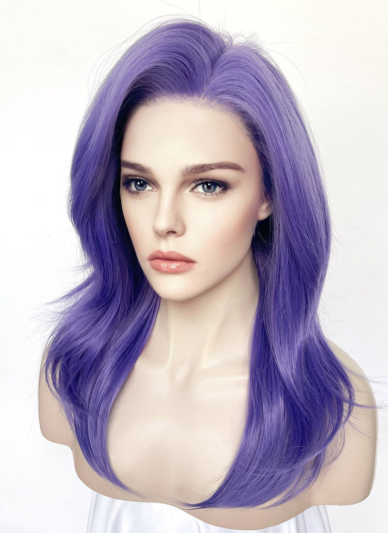 Long Straight Purple Lace Front Synthetic Hair Wig LN6036