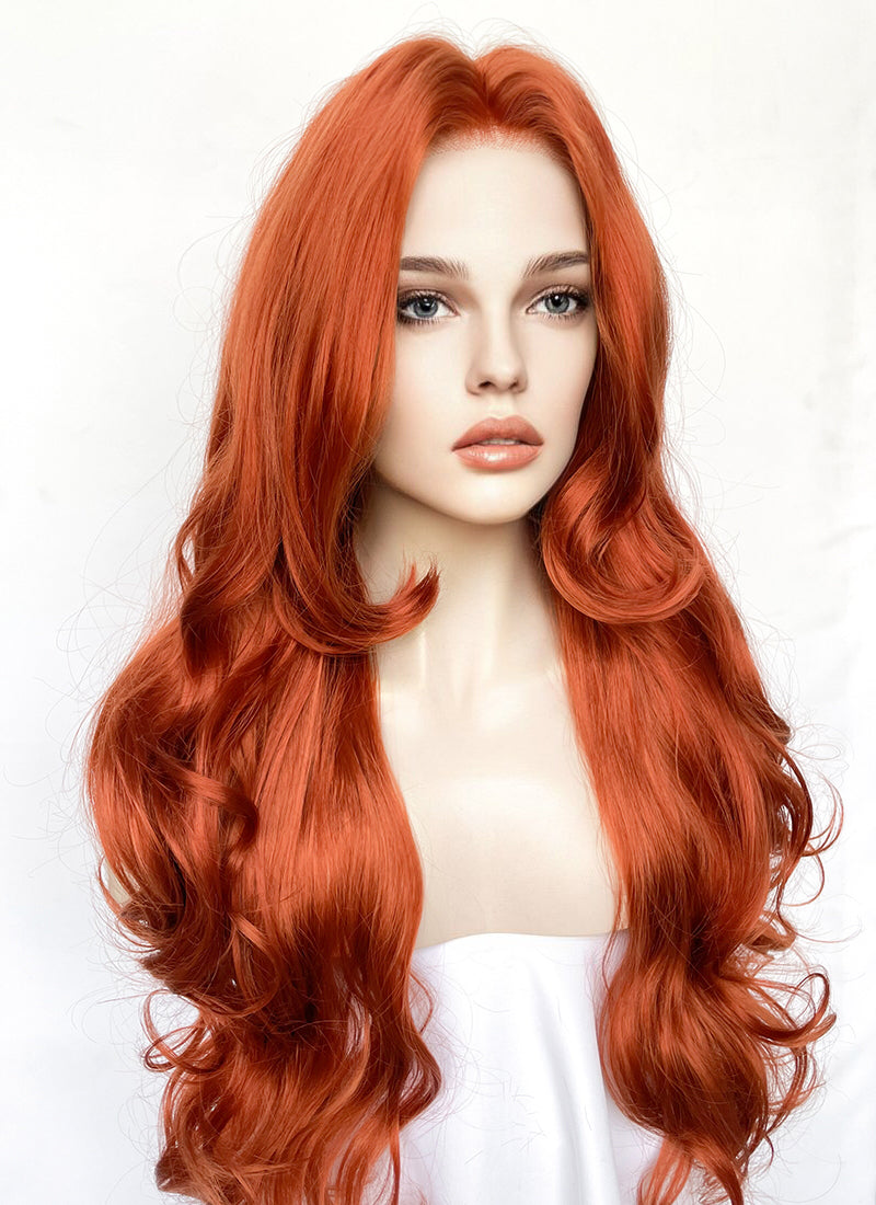 Marvel X-MEN 97 Jean Grey Ginger Wavy Lace Front Synthetic Hair Wig LW4037