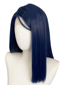 League of Legends LOL Arcane Caitlyn Kiramman Dark Blue Straight Lace Front Synthetic Wig LW4046