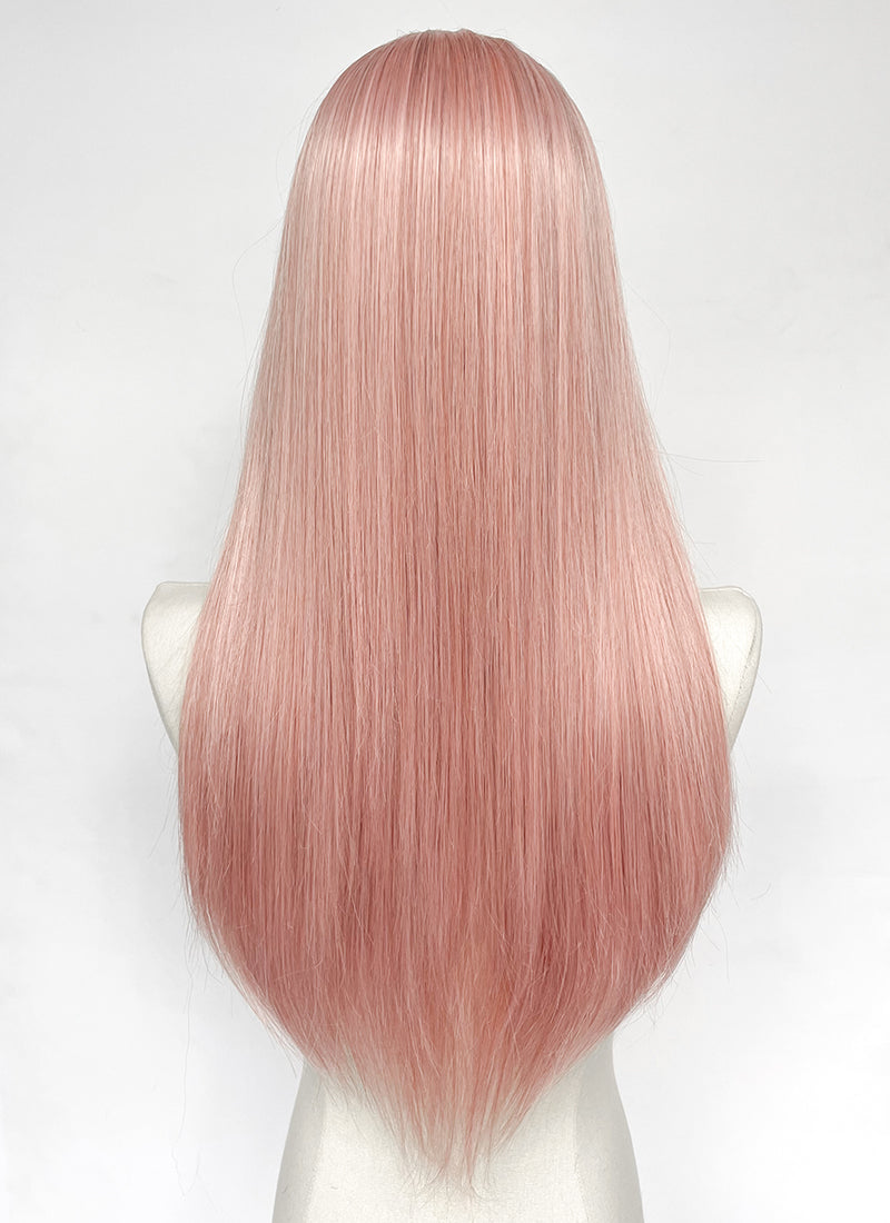 Long Straight Pastel Pink Synthetic Wig NL076