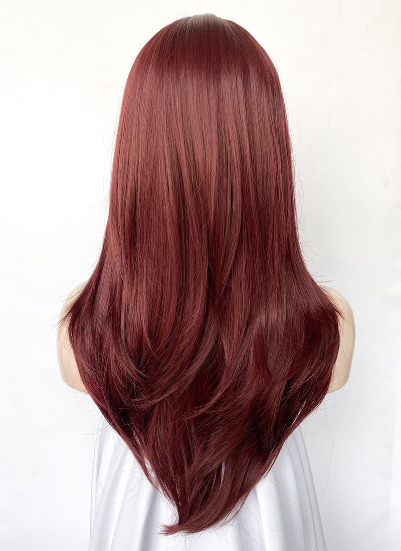 Dark red cosplay wig best sale