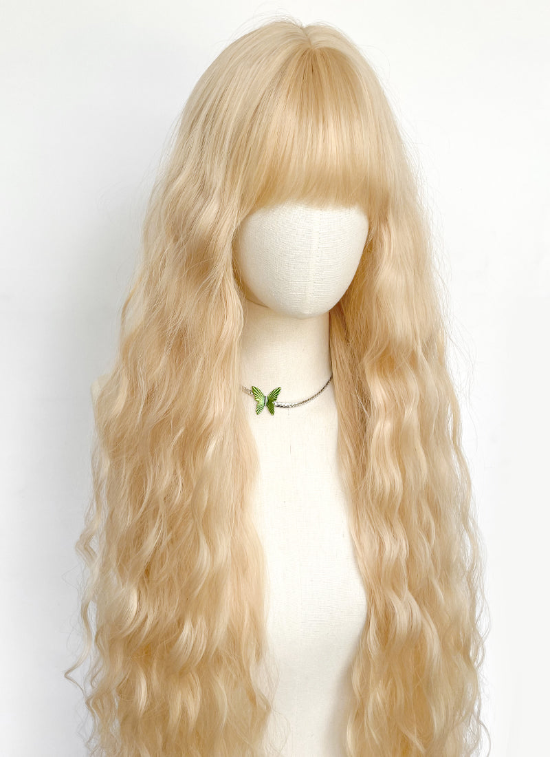 Long Wavy Blonde Cosplay Wig NS553