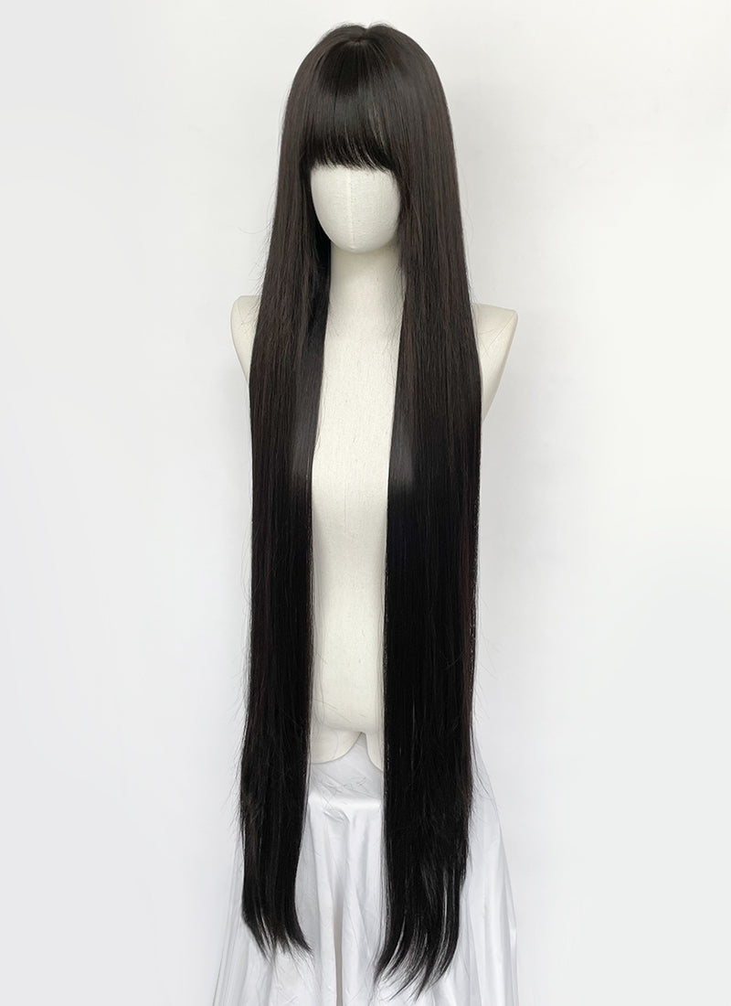 Long Straight Black Cosplay Wig NS561