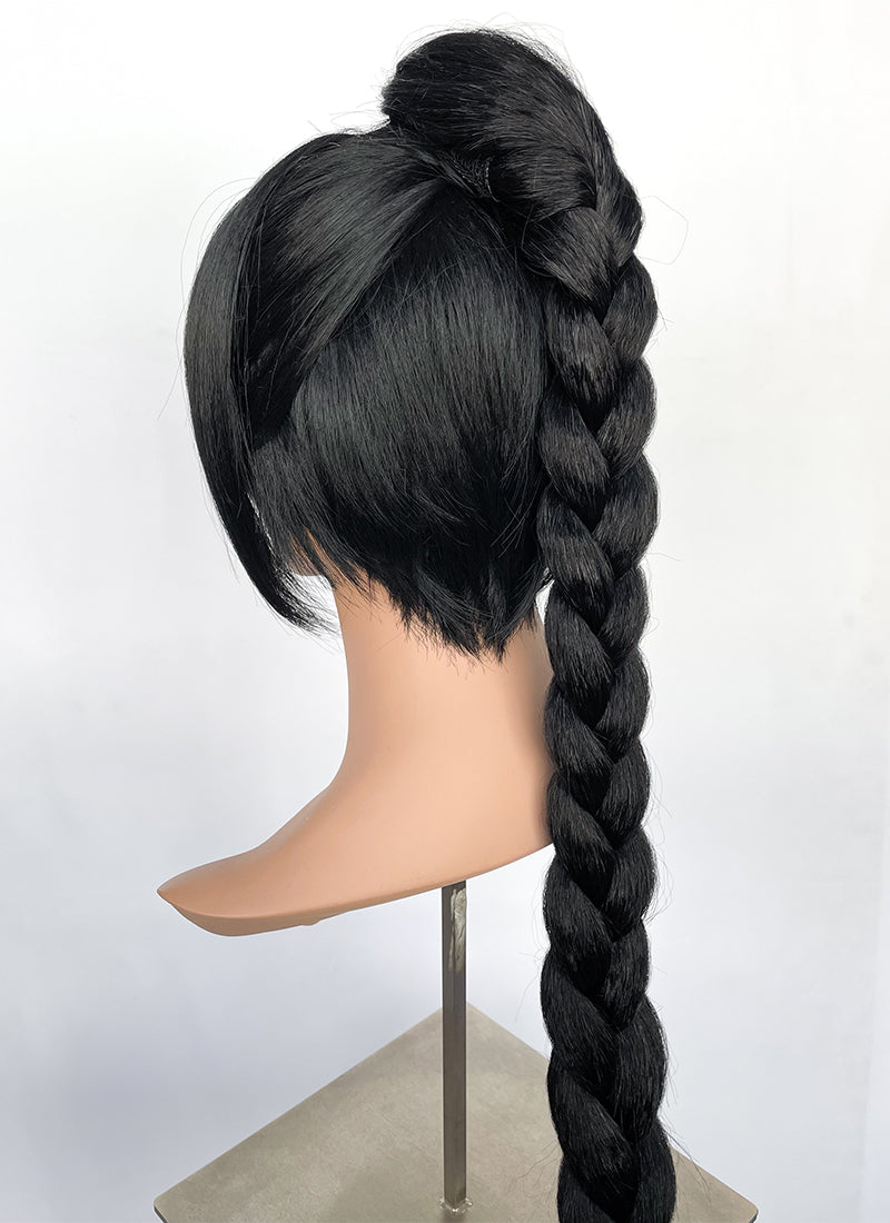 Baldur's Gate 3 Shadowheart Black Cosplay Wig With Ponytail Extension TB1662