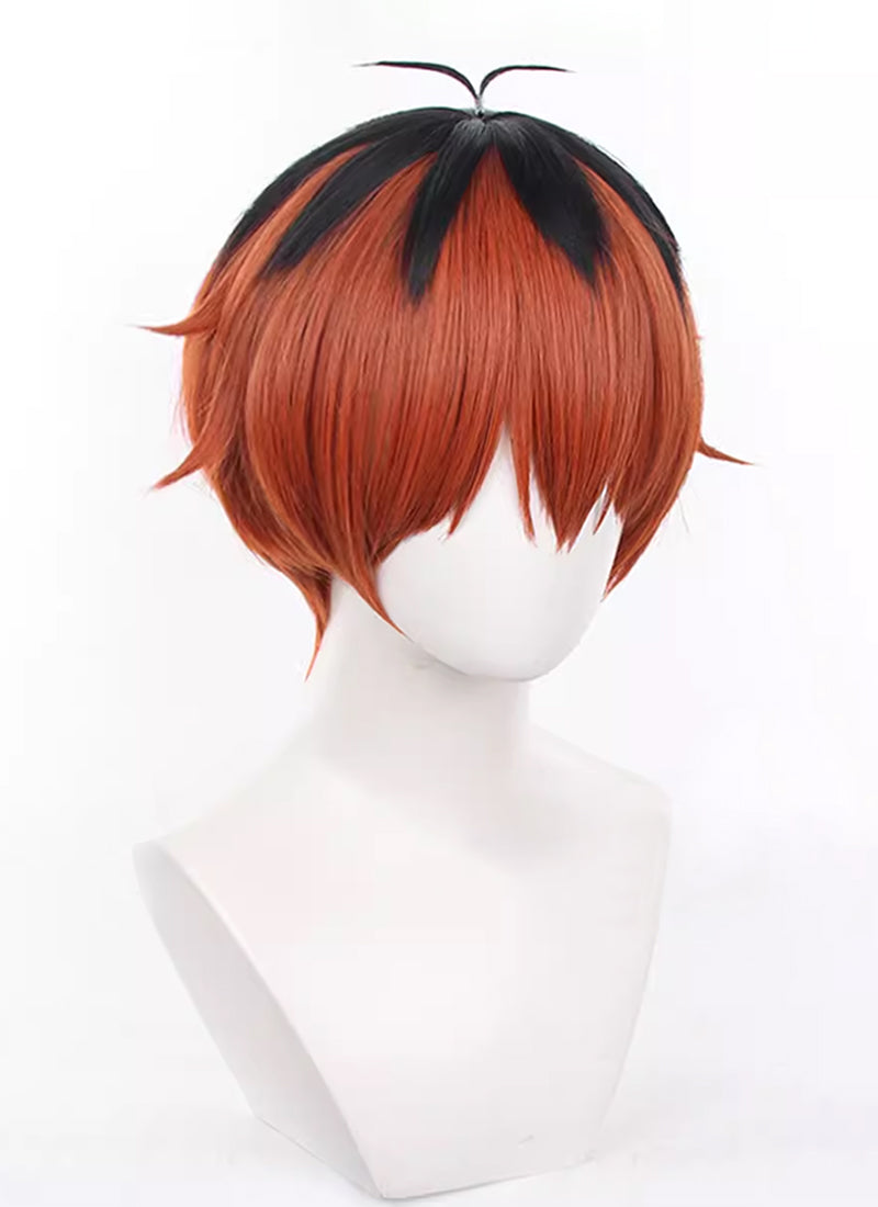 Dark orange short wig best sale