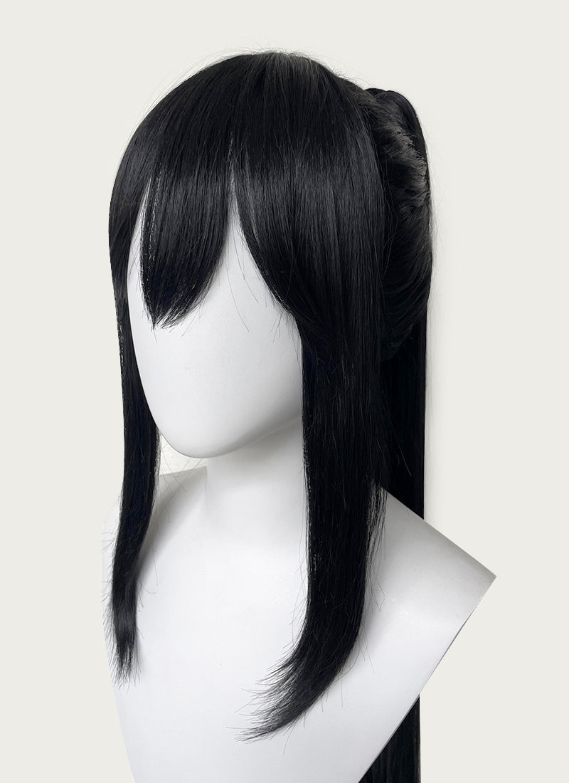 Kaiju No. 8 Mina Ashiro Long Black Cosplay Wig TB1701