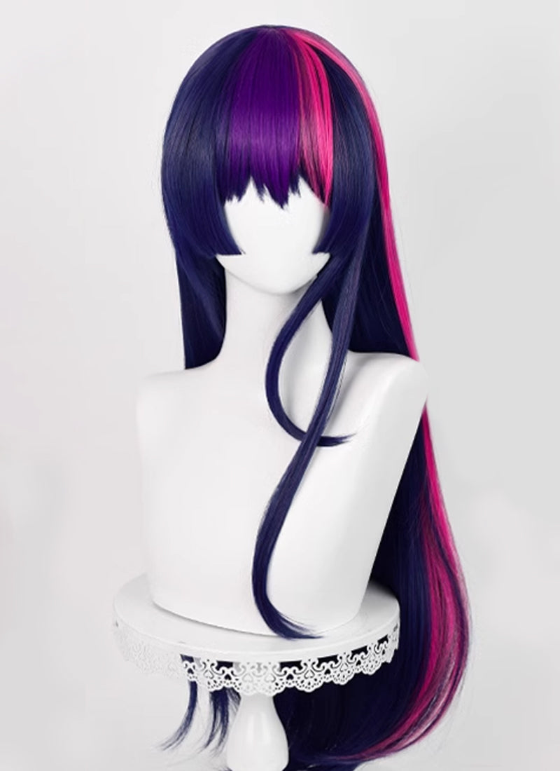 My Little Pony Twilight Sparkle Long Straight Blue Purple Pink Mixed Cosplay Wig TB1702