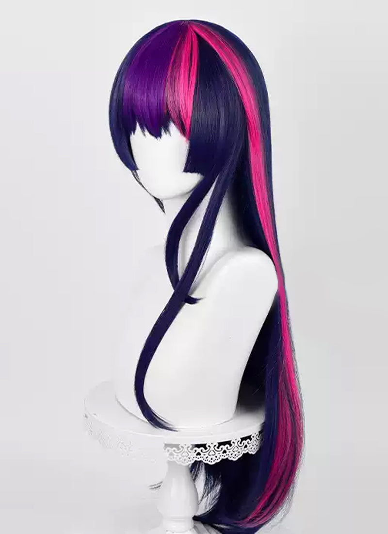 My Little Pony Twilight Sparkle Long Straight Blue Purple Pink Mixed Cosplay Wig TB1702