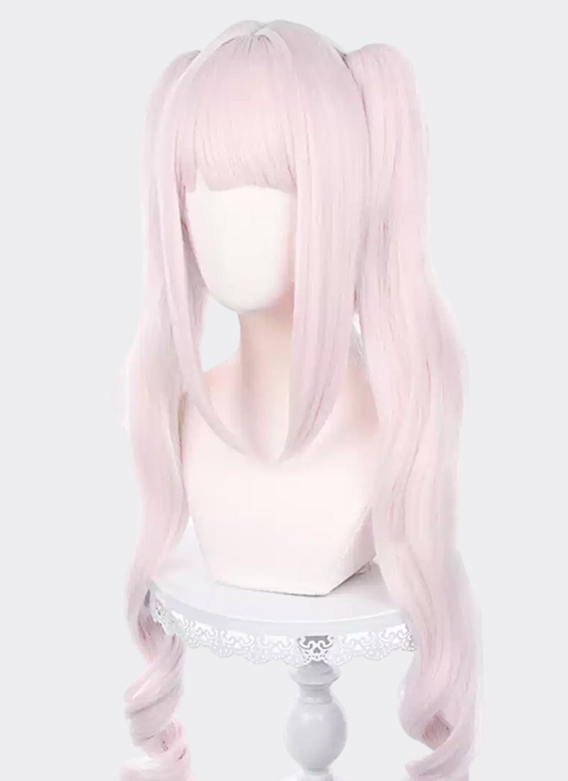 Goddess of Victory: Nikke Alice Long Wavy Pale Pink Cosplay Wig + Ponytails TB1707