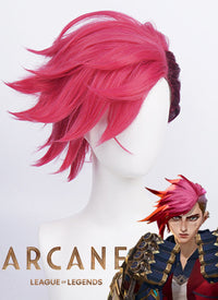 League of Legends LOL Arcane Vi Red Cosplay Wig TB1708