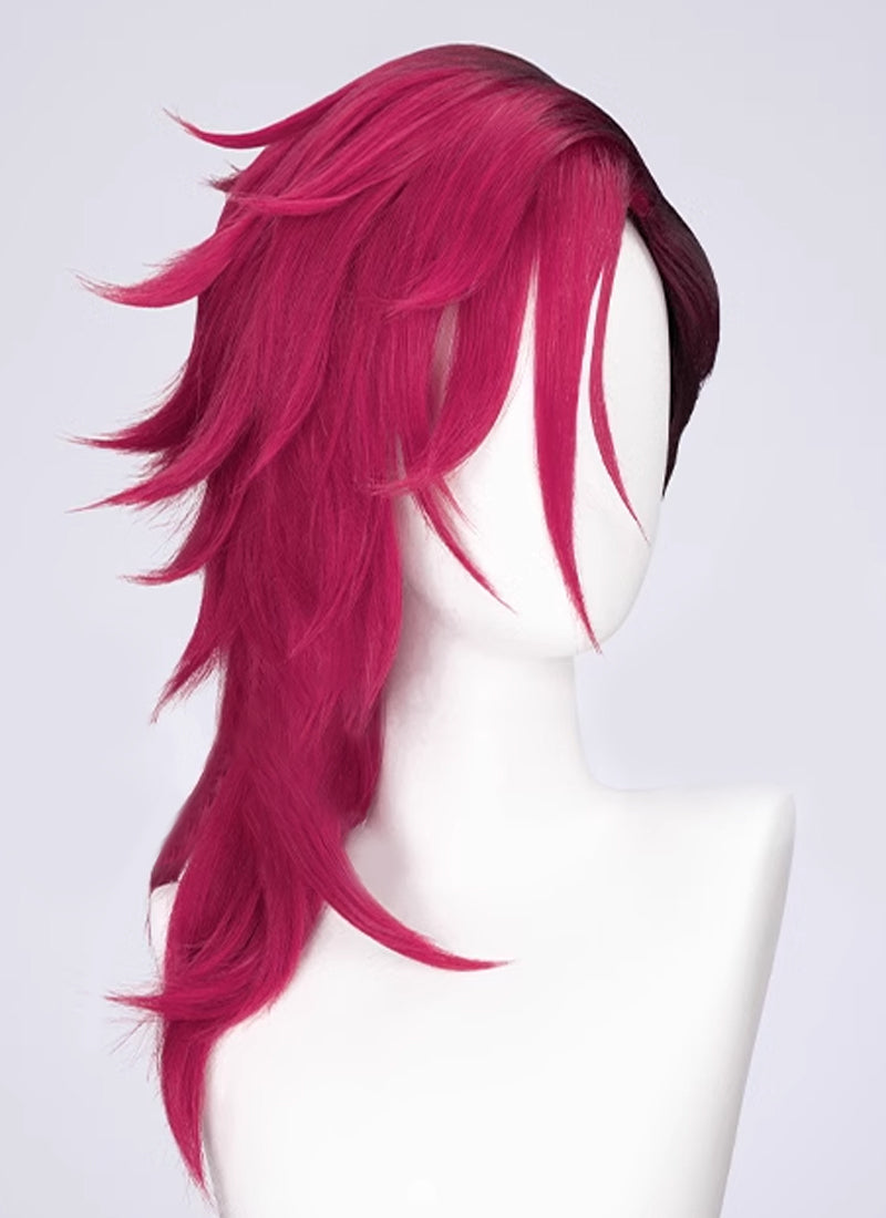 League of Legends LOL Arcane Vi Two Tone Red Cosplay Wig TB1716